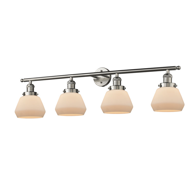 Lumière de vanité de 4-lumière Reyhani, Brushed Satin Nickel, Smoke
