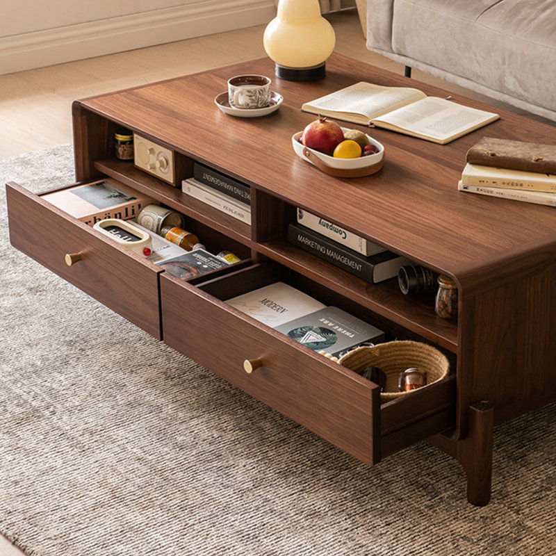 Nouvelle table basse carrée en bois massif de style chinois, H 17,7 po x L 59 po x l 27,5 po