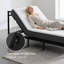 Structure de lit réglable TG simple avec fonction de massage, inclinaison de la tête et des pieds, sous éclairage, double charge, pieds de 4 tailles, assemblage sans effort et massage compact, télécommande sans fil, DEL