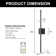 28.3'' Timer LED Flush Mounted Sconces, 6000K Wallchiere Battery Operated
