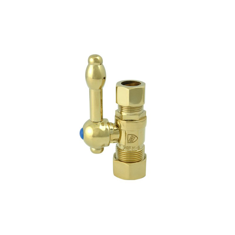 Quarter Single Hole Bathroom Faucet, Polished Brass
