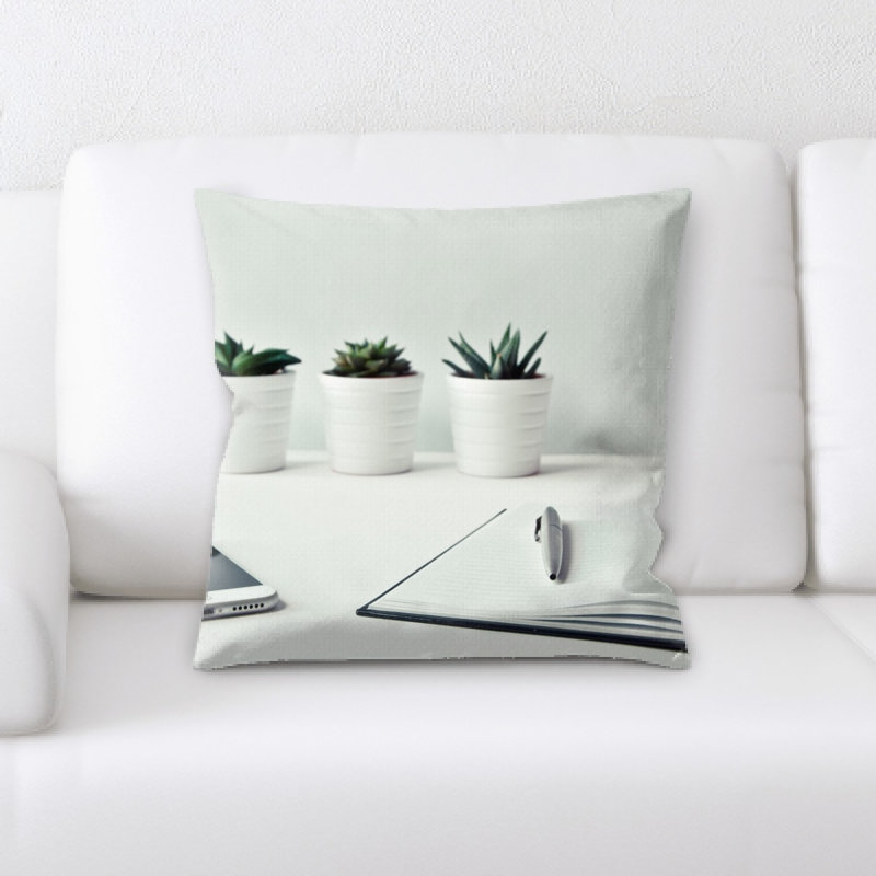 Floral Microsuede Throw Pillow