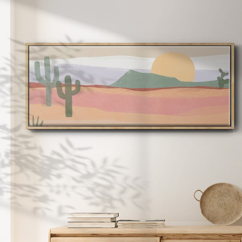 Cactus Plateau I- Framed Canvas