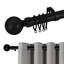 Wall Mounted Adjustable Sustainable Single Curtain Rod Set with Finial-1342355416-1342355423