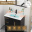 Ensemble de meuble-lavabo moderne simple 30 "avec comptoir en résine Skeen, robinet, assemblage requis-1673290152-1673290153