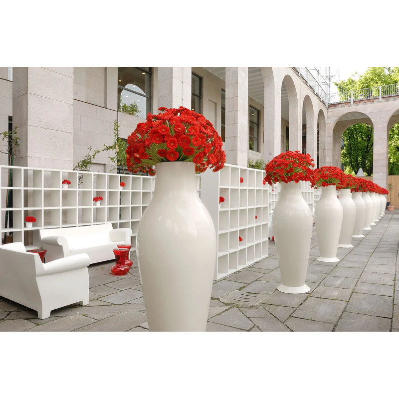 Misses Flower Power Floor Vase, Red