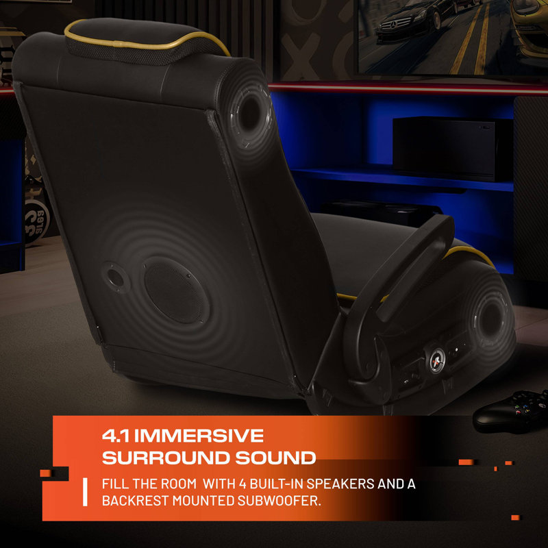 X Rocker PC & Racing Game Chair with Built-in Speakers in Black