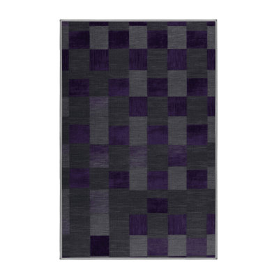 Tapis mauve lavable à la machine