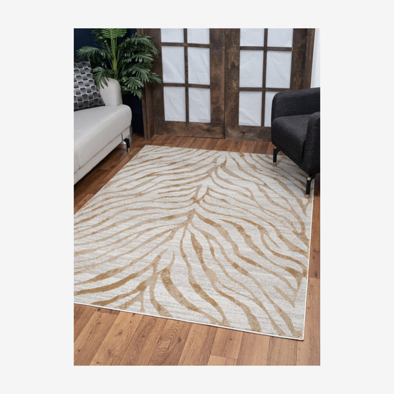 Elegance GC_CNC6007 Gold 5 ft. 3 in. x 7 ft. 3 in. Area Rug