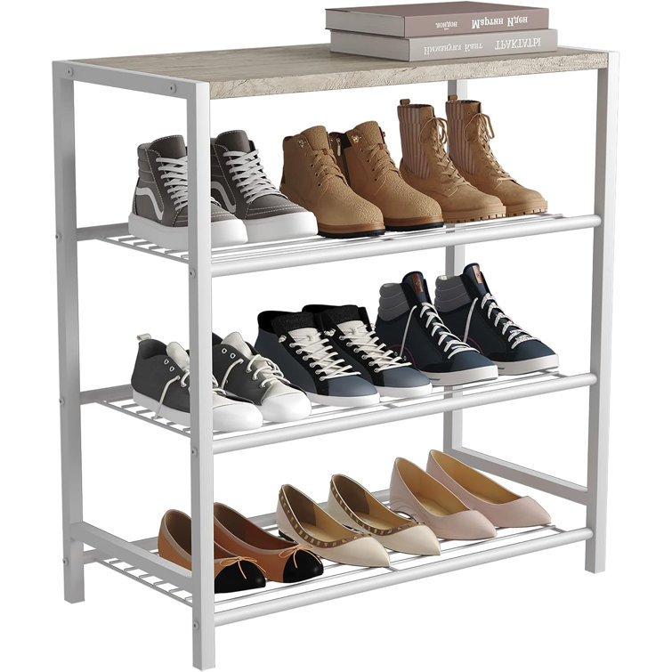 Kitsure 9-Tier Tall Shoe Rack for Closet - Shoe Organizer with Hook Ra