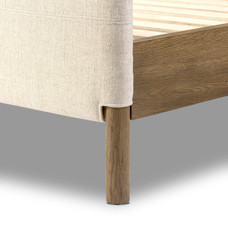 Salado Upholstered Bed, King, Antigo Natural