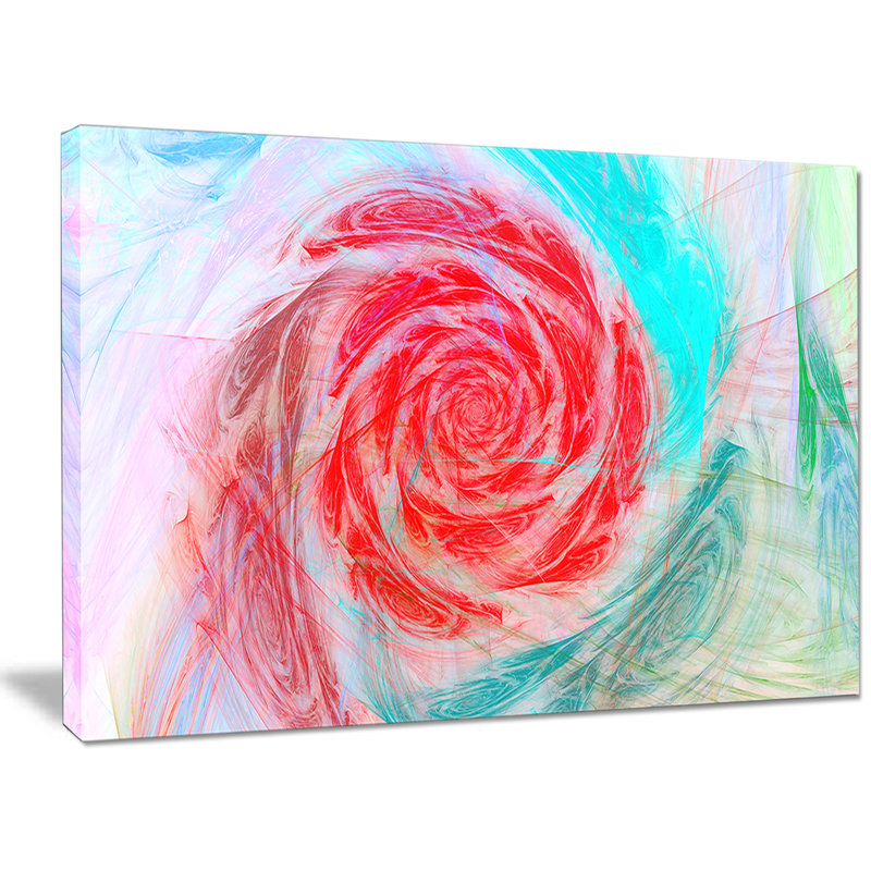 « mystérieux abstract rose », reproduction d’art sur toile tendue, H 30 po x l 40 po x p 1 po