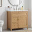 Armoire de rangement avec meuble-lavabo, meuble-lavabo moderne en bois aggloméré 30 po