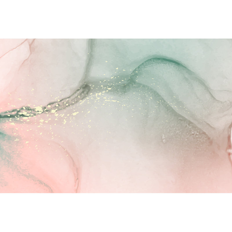 Background With Abstract Pink And Green - Wrapped Canvas Print, 51cm H x 76cm W x 3.8cm D