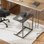 Gilsum C-Table End Table with Solid Wood Top and Steel Base