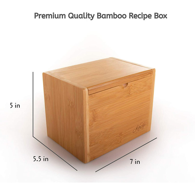Boîte en bois massif de bambou