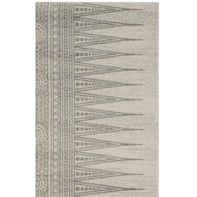Abbingt Southwestern Ivory/Silver Area Rug