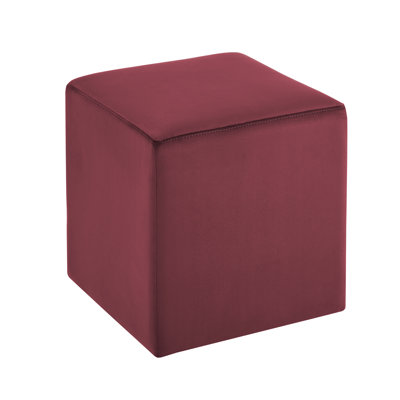 Fairwinds 18" Wide Square Ottoman Velvet Plum
