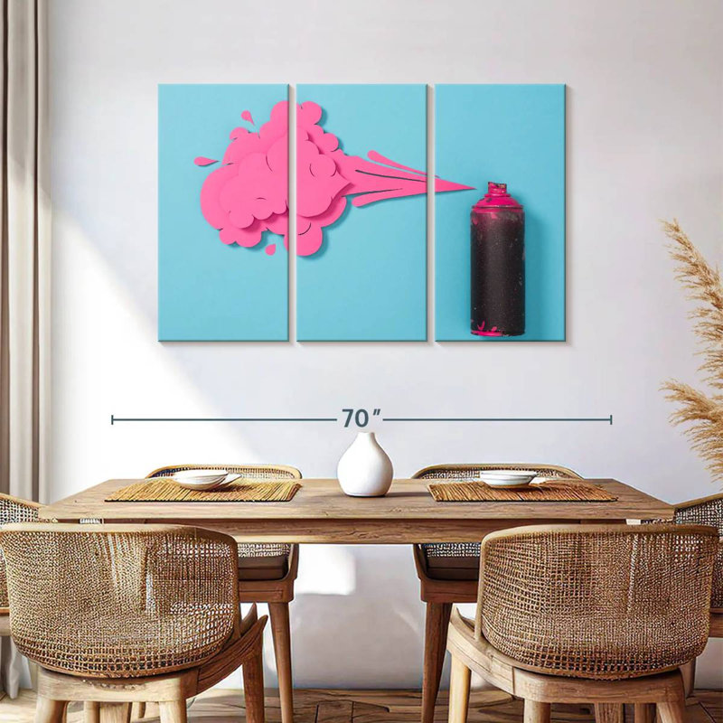 Senne Creative Pink Spray Paint, 36" H x 57" W