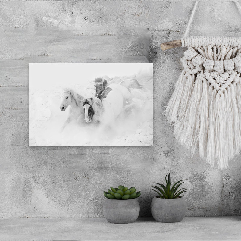 Reproduction d'art mural cheval sauvage, 12" H x 18" W