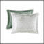 Ensemble de 3 mini-édredons en fausse fourrure à poil long double / grand vert / blanc-133388268