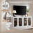 Velora 62" Modern Sideboard Cabinet & Console – Ribbed Glass Doors, Knurled Brass Handles, Ash Wood Veneer– Living & Dining Room-315223163