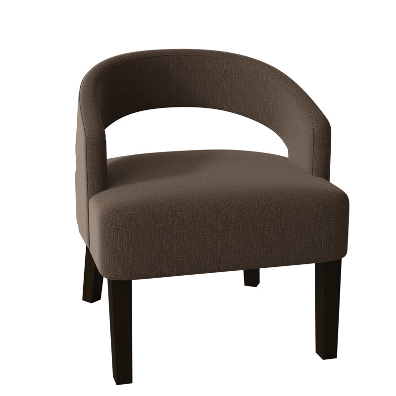 Fauteuil demi-tonneau Carly, Marron foncé, Moka Key