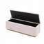 Banc de rangement rembourré en velours côtelé-106489574