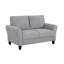Emilio Transitional Chenille Fabric 3-Piece Living Room Set with Plush Seating, Solid Wood Frame & Black Faux Wood Feet-1885905826