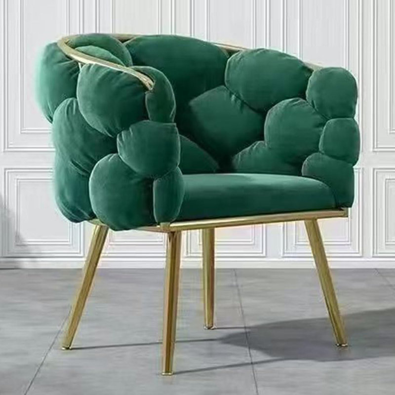 Modern velvet armchair, Green