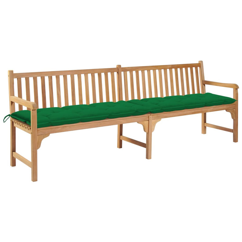 Banc de jardin en teck Mcghee, Rouge