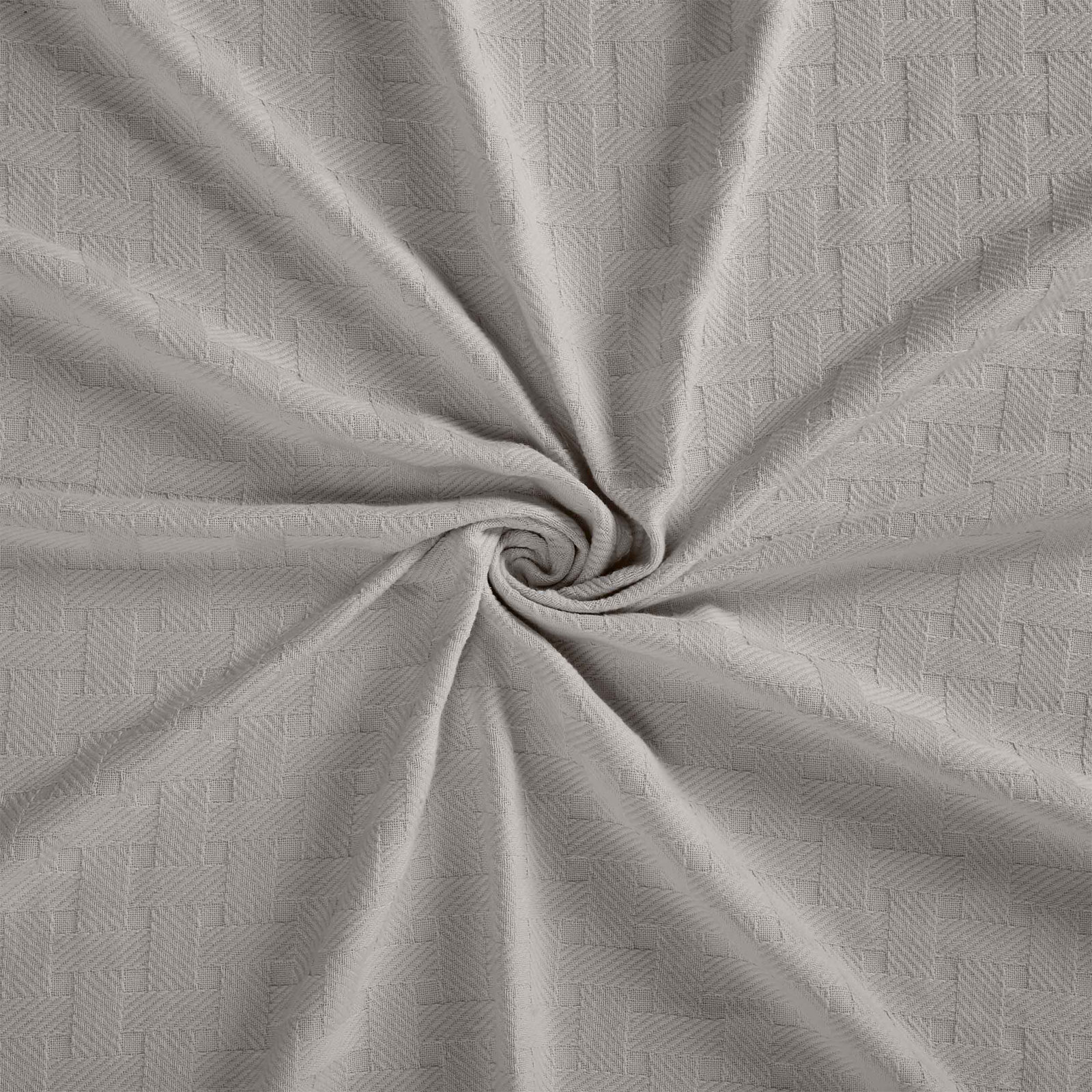 Bertie Cotton Throw Blanket, California King, Gray