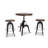 Grigor Round Solid Wood Top Metal Base Dining Table