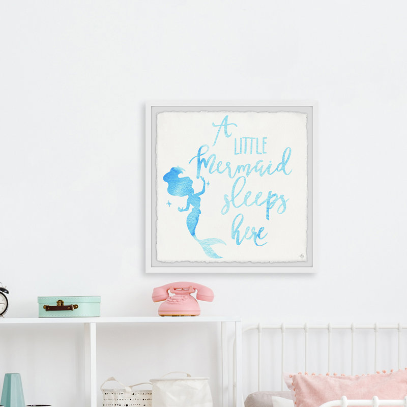 Shelley A Little Mermaid Sleep Here, reproduction encadrée, H 32 po x l 32 po