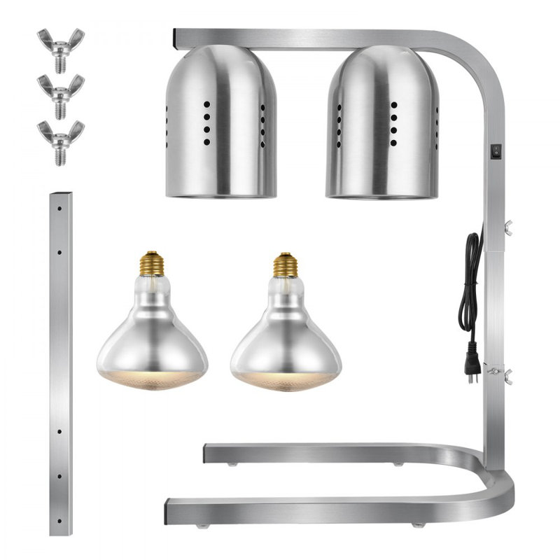 Lampe commerciale commerciale avec ampoules de 500 W pour buffet de cuisine