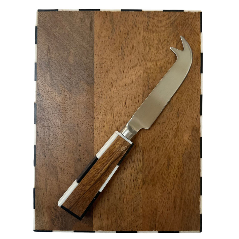Planche à fromage rectangulaire en bois d'acacia