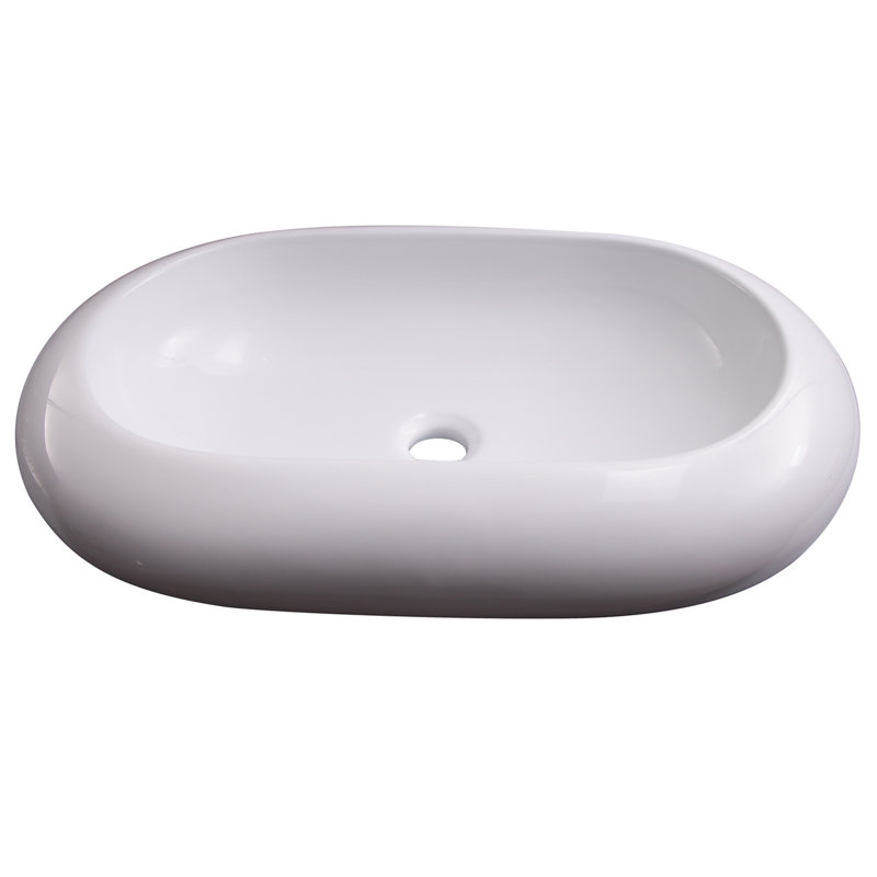 Barclay Holten 16.12'' White Vitreous China Oval Bathroom Sink