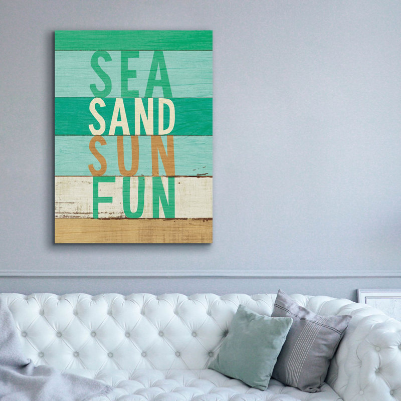 Toile épique Graffiti «Beachscape Inspiration Viii Green» par Michael Mullan, art mural 40 po x 54 po