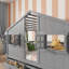 Lit mezzanine double avec toit-356320008