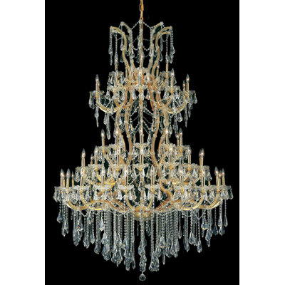 Lustre étagé de style bougie à 61 lumières Stockard