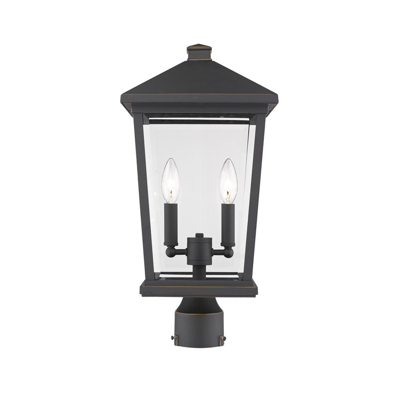 Bourke 2 -Light 19.5" H Hardwired Lantern Head, Oil Rubbed Bronze
