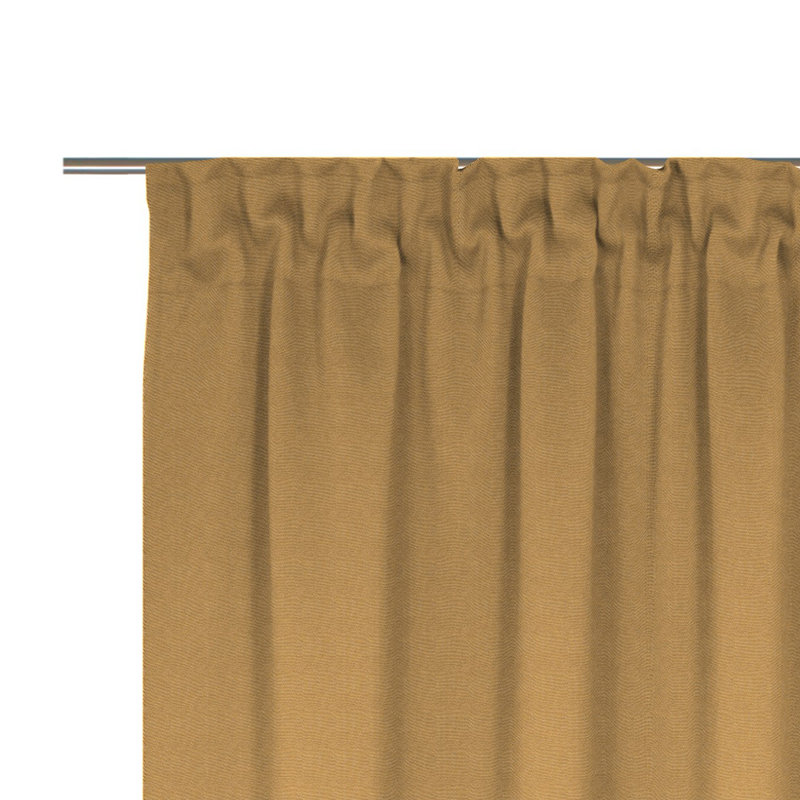 Uni Collection Room Darkening Curtain, 142cm wide x 375cm high, Curry