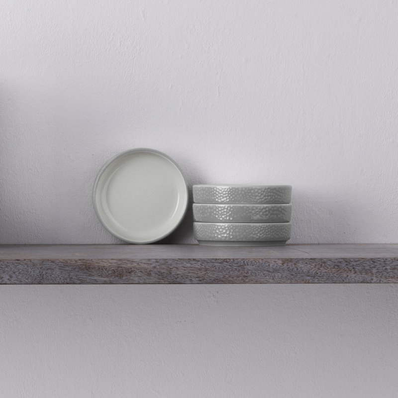 Noritake Colortex Stone Stax Mini Plates, 3-3/4", Gray