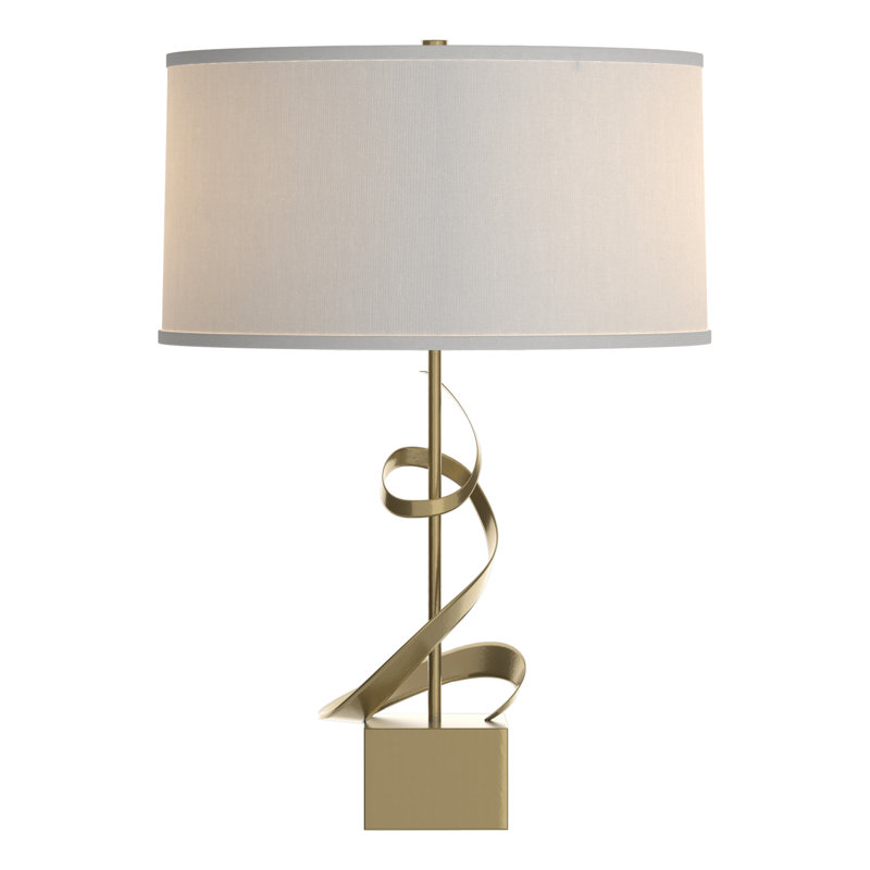 Gallery 22.9" Table Lamp, Modern Brass, Natural Anna