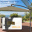 Parasol solaire à DEL de 3 m avec poignée pliable et base en croix, idéal pour terrasse, jardin et piscine, toutes saisons.-1429639945