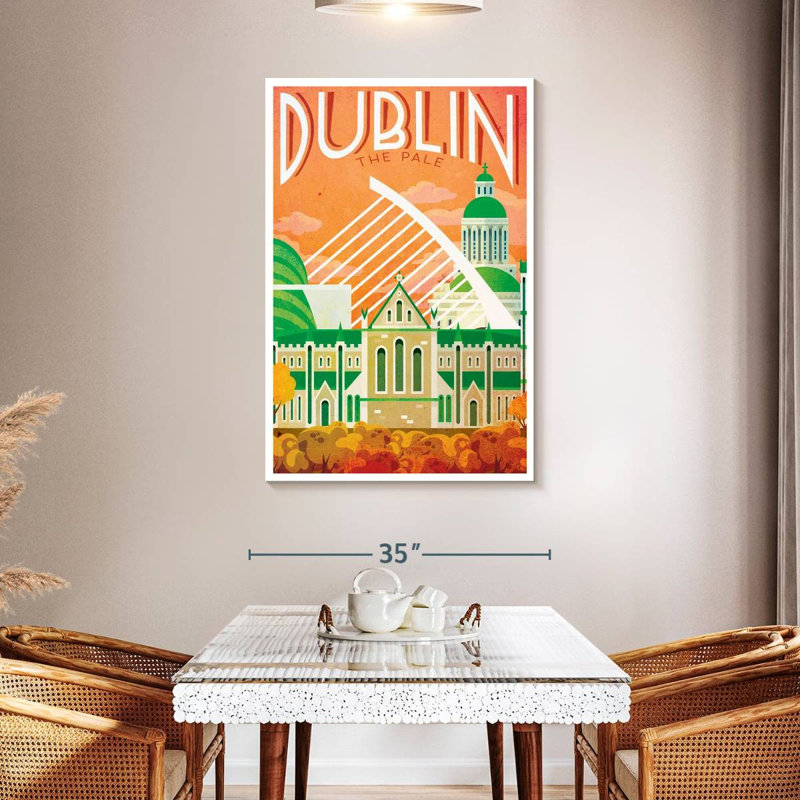 Affiche rétro de Dublin, Dublin, H 48 po x l 32 po