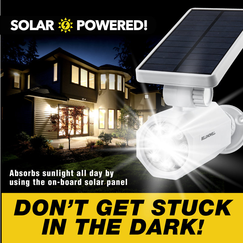 White Solar Motion Sensor LED Security Floodlight