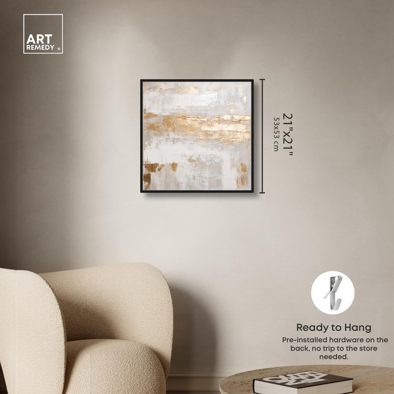 Art Remedy, Boho Abstracts, toile Veins of Luxury IV, H 21 po x l 21 po, Cadre flottant noir