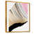 Toile avec cadre flottant or