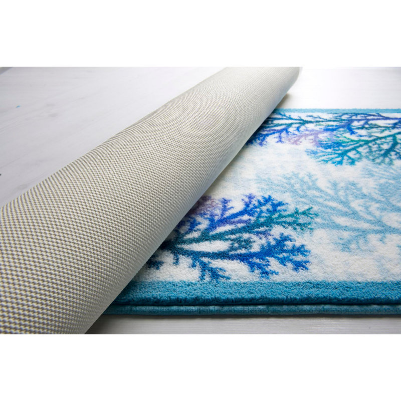 Ensemble de 2 tapis de bain Obadiah, Bleu